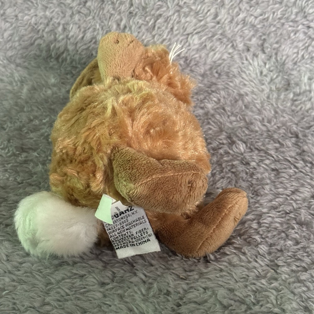 Ganz Bunny Rabbit Plush Stuffed Animal Toy Bean Bag Brown Textured Fur Soft 6" - Picture 7 of 8